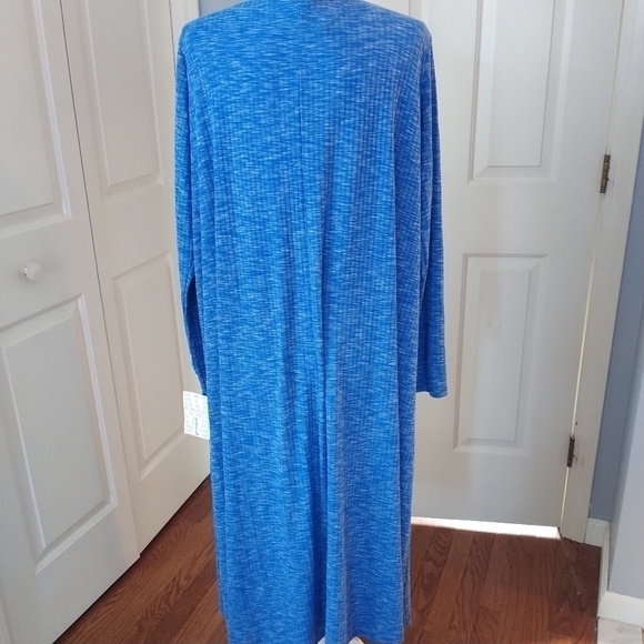 LuLaRoe Sarah L Elegant Blue Duster Cardigan Maxi L - Picture 14 of 15